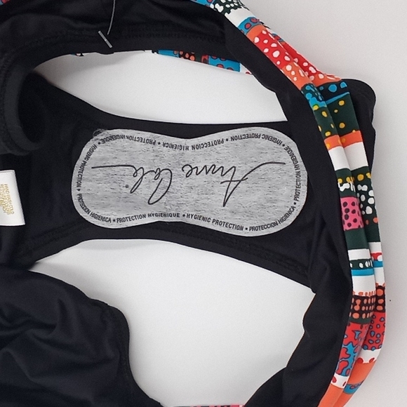 Anne Cole Marilyn Halter Neck Top and Shirred Band Hipster Sand Stripe‎ XS - Picture 14 of 16